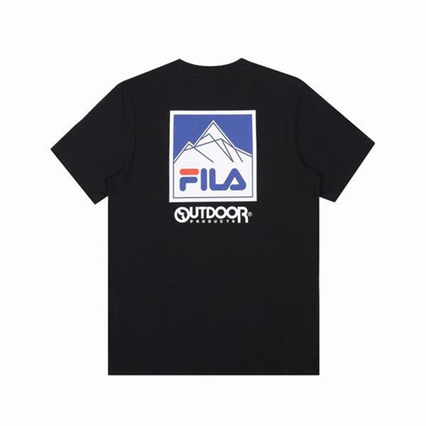 Fila X Outdoor Graphic S/S Men's T-Shirts - Black,NZ 302-34817